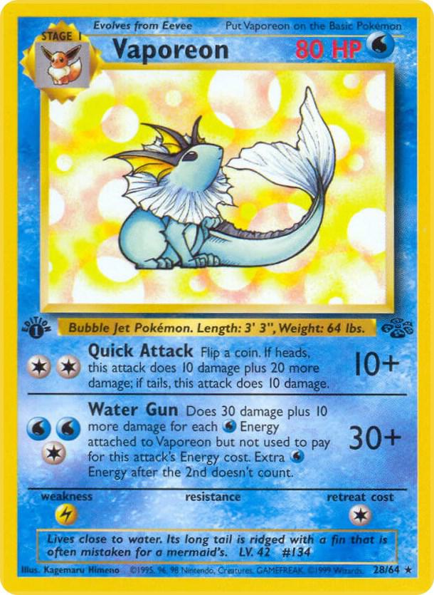 Vaporeon (28)-Jungle-Rare-Unlimited