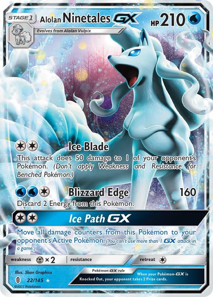 Alolan Ninetales GX-SM - Guardians Rising-Ultra Rare-Holofoil