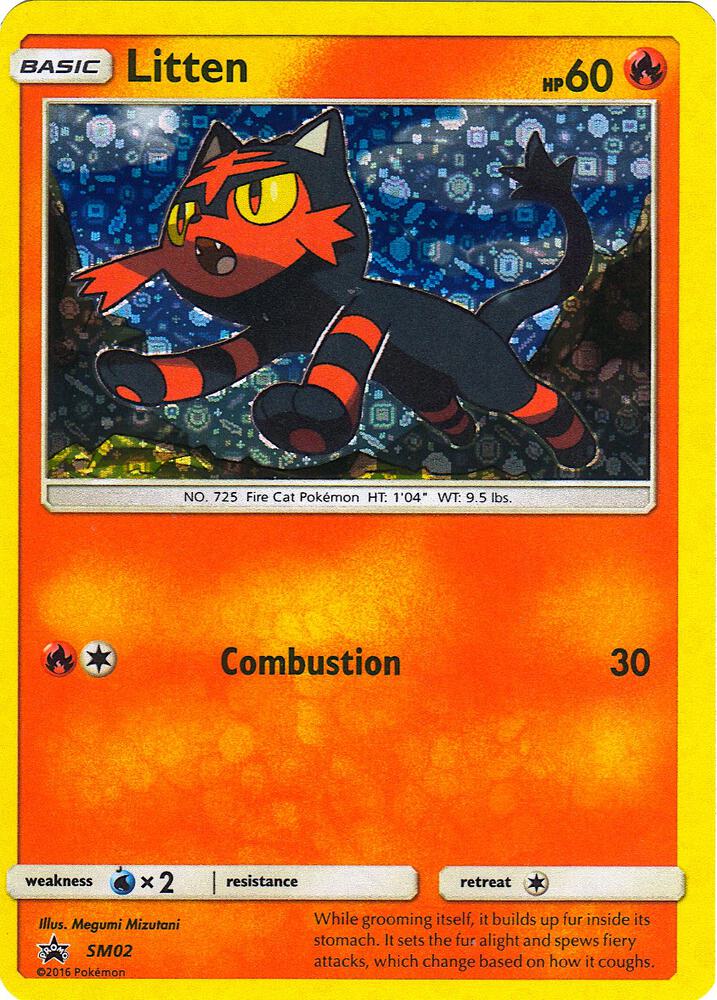 Litten - SM02 (General Mills Promo)-Miscellaneous Cards & Products-Promo-Holofoil
