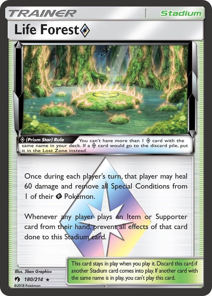 Life Forest Prism Star-SM - Lost Thunder-Prism Rare-Holofoil