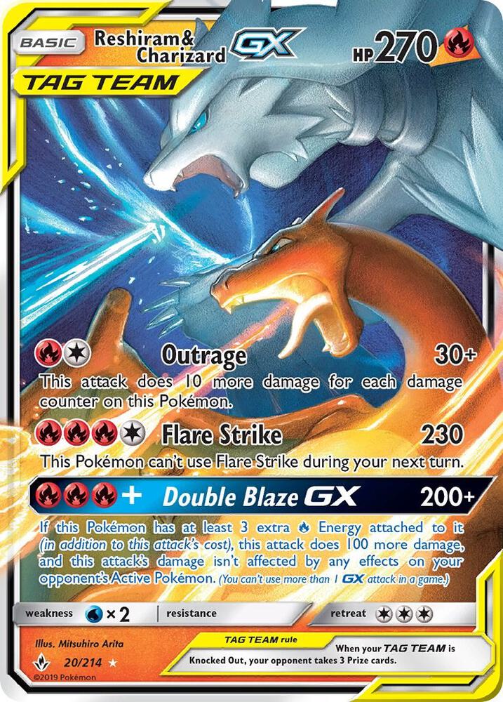 Reshiram & Charizard GX-SM - Unbroken Bonds-Ultra Rare-Holofoil