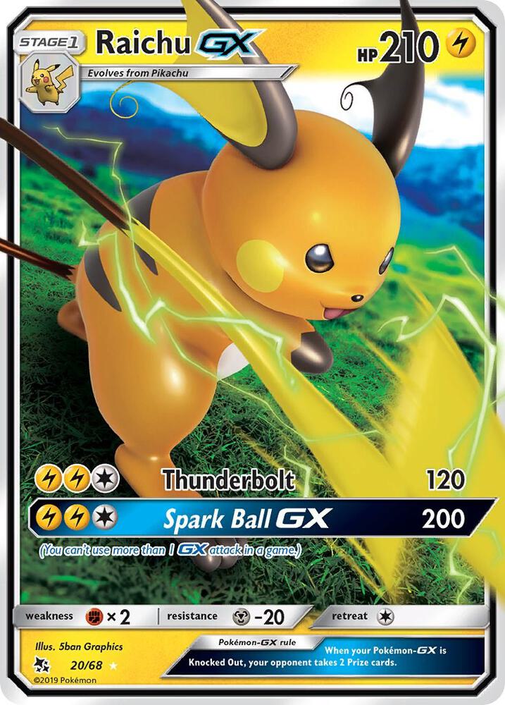 Raichu GX-Hidden Fates-Ultra Rare-Holofoil