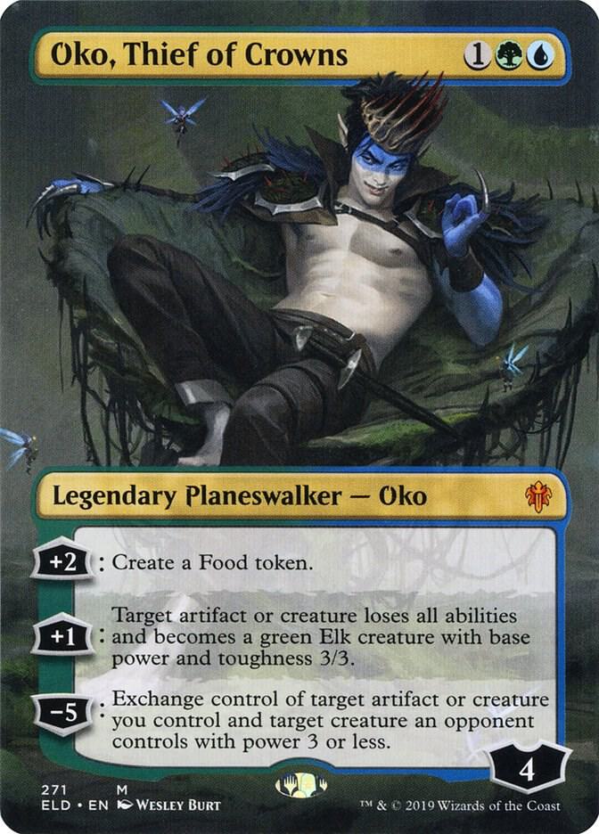 Oko, Thief of Crowns (Borderless)-Throne of Eldraine-M-Normal