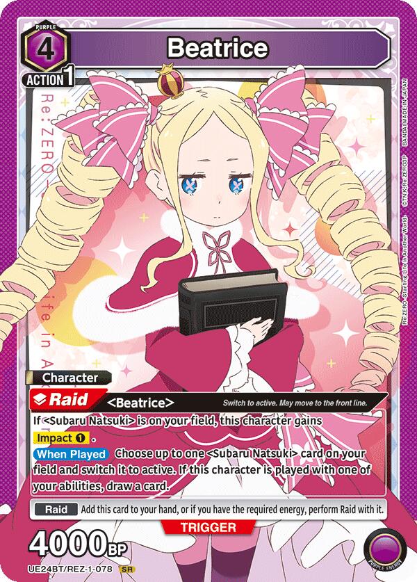 Beatrice (078)-UE24BT: Re:ZERO -Starting Life in Another World--Super Rare-Foil