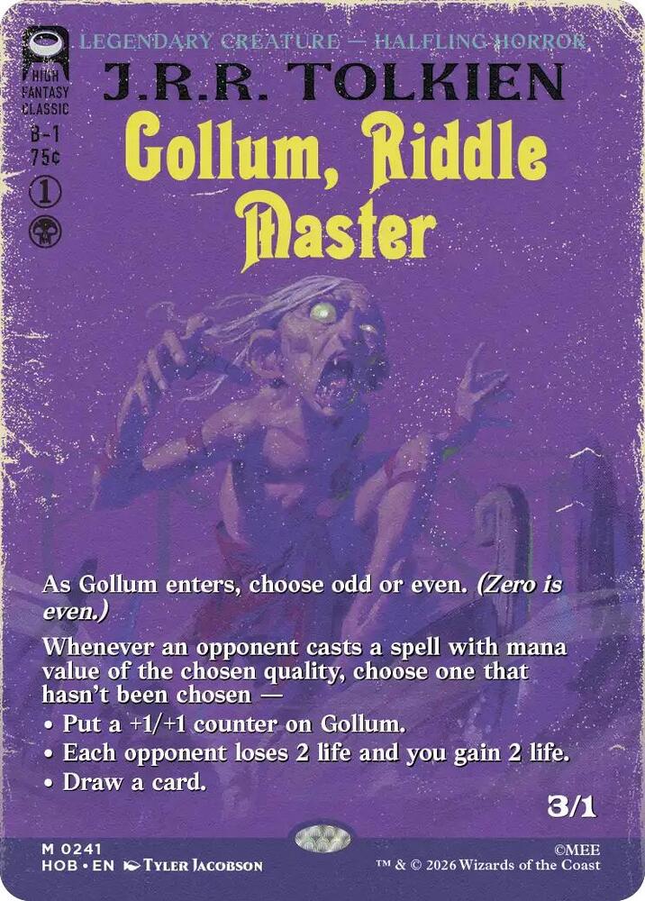 Gollum, Riddle Master (Borderless)-The Hobbit-M-Foil