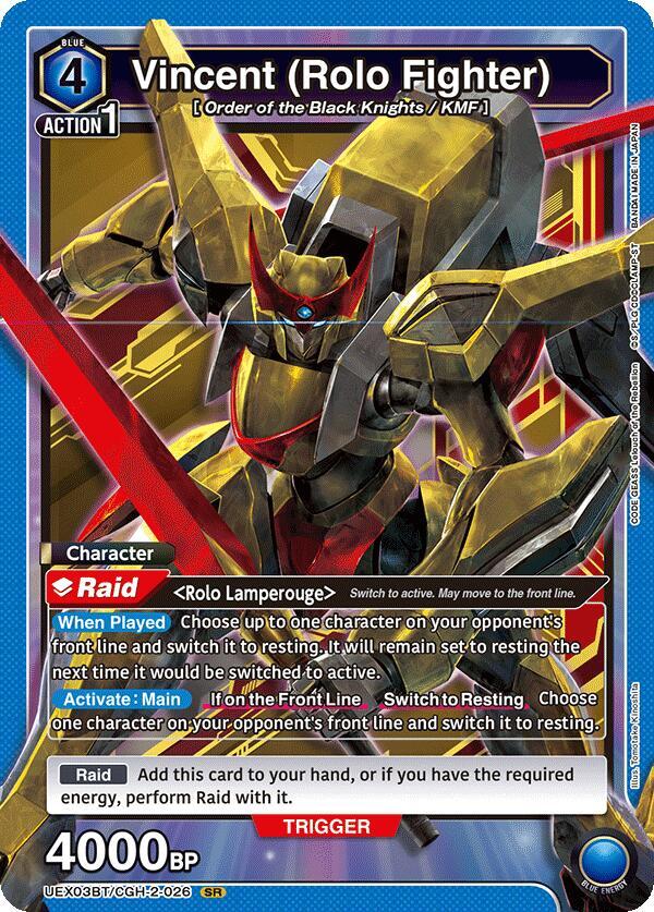 Vincent (Rolo Fighter)-UEX03BT: CODE GEASS: Lelouch of the Rebellion Vol.2-Super Rare-Foil