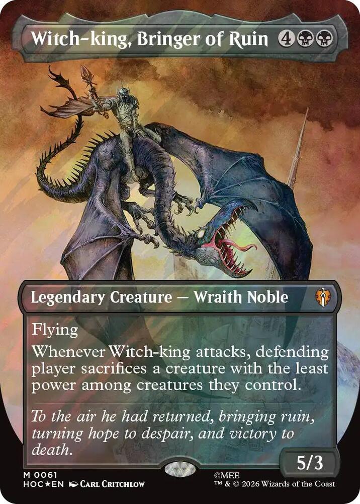 Witch-king, Bringer of Ruin (Borderless) (Surge Foil)-The Hobbit-M-Foil