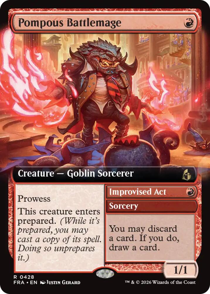 Pompous Battlemage (Extended Art)-Reality Fracture-R-Foil
