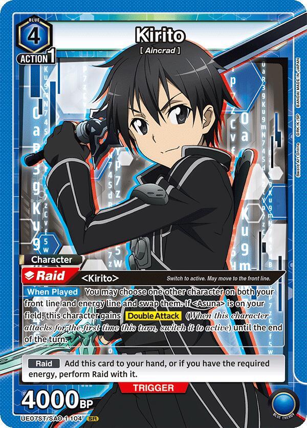 Kirito (104)-UE07ST: Sword Art Online Starter Deck-Super Rare-Foil