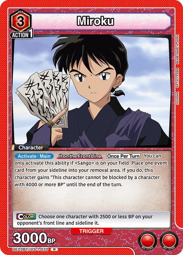 Miroku (070)-UE23BT: Inuyasha-Rare-Foil