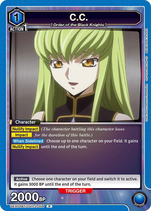 C.C. (004)-UEX03BT: CODE GEASS: Lelouch of the Rebellion Vol.2-Rare-Foil