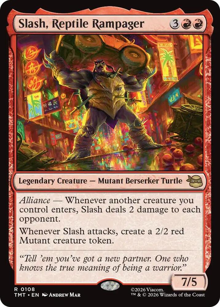 Slash, Reptile Rampager-Teenage Mutant Ninja Turtles-R-Foil