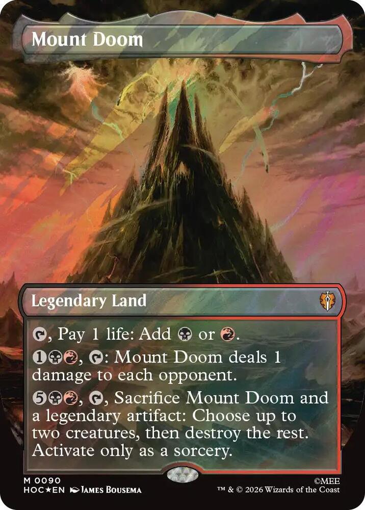 Mount Doom (Borderless) (Surge Foil)-The Hobbit: Eternal-Legal-M-Foil