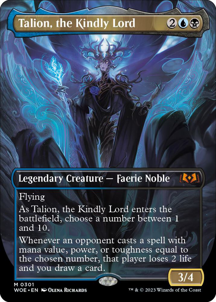 Talion, the Kindly Lord (Borderless)-Wilds of Eldraine-M-Foil
