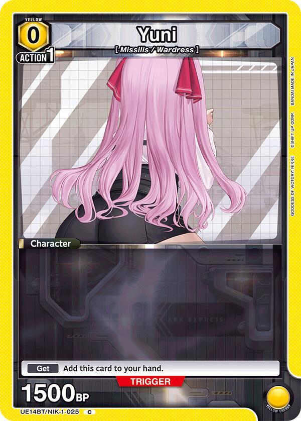 Yuni (025) (Box Topper Foil)-UE14BT: GODDESS OF VICTORY: NIKKE-Common-Foil