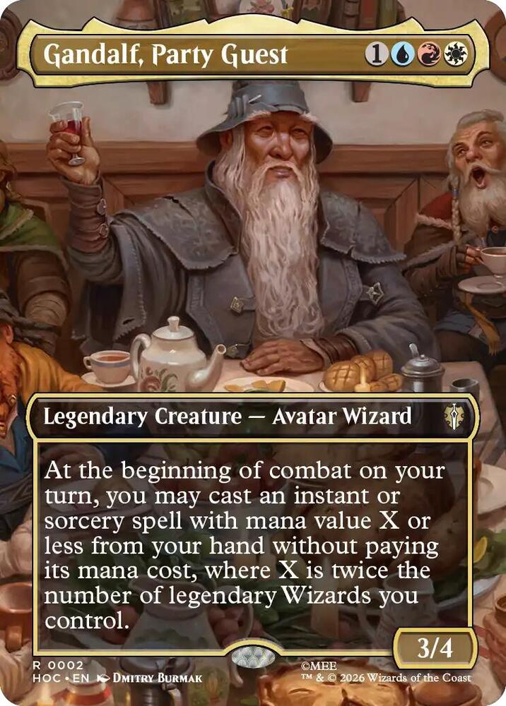 Gandalf, Party Guest (Borderless)-The Hobbit: Eternal-Legal-R-Foil