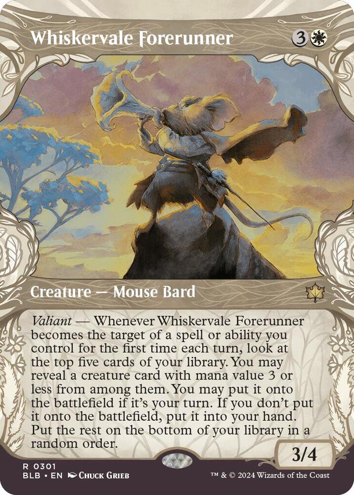 Whiskervale Forerunner (Showcase)-Bloomburrow-R-Foil