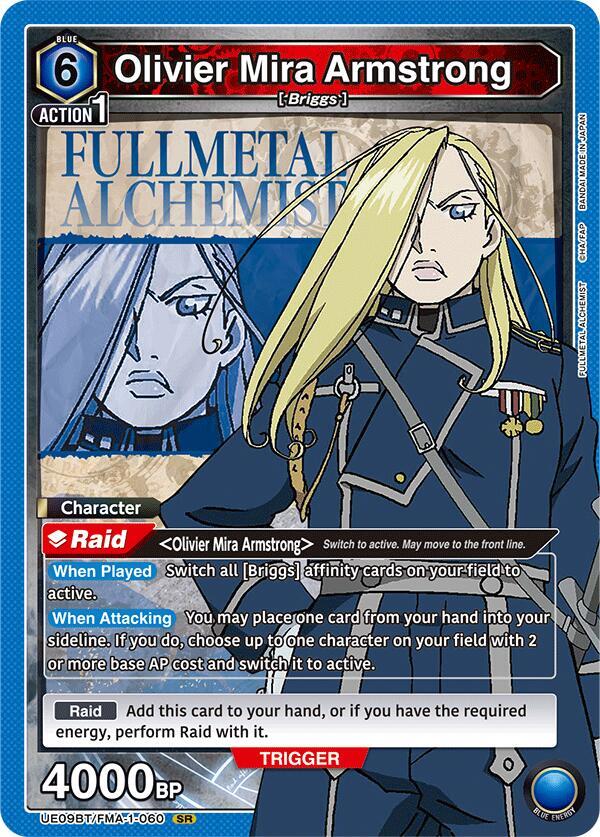 Olivier Mira Armstrong (060)-UE09BT: FULLMETAL ALCHEMIST-Super Rare-Foil