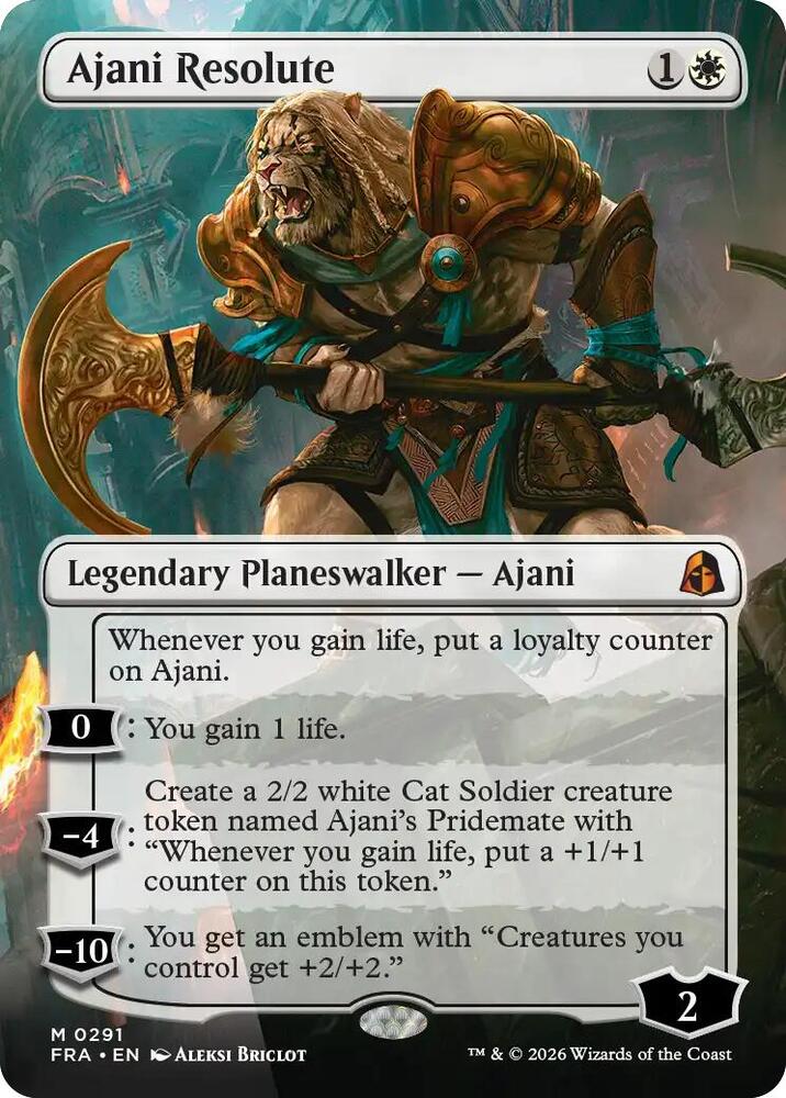Ajani Resolute (Borderless)-Reality Fracture-M-Normal