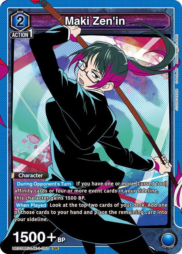 Maki Zen'in (050)-UE03BT: Jujutsu Kaisen-Super Rare-Foil