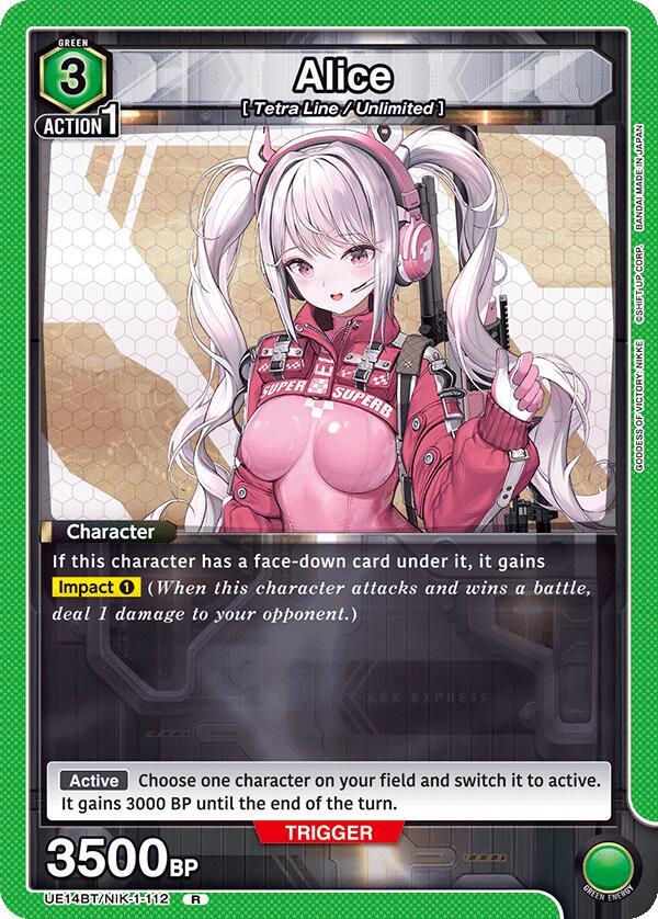 Alice (112)-UE14BT: GODDESS OF VICTORY: NIKKE-Rare-Foil