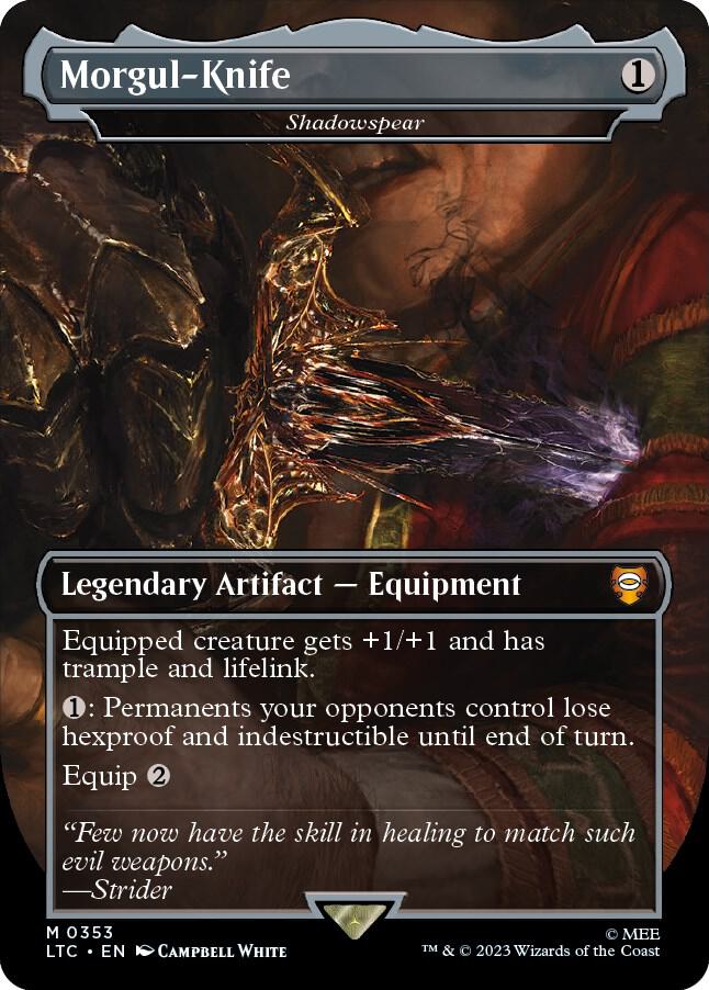 Morgul-Knife - Shadowspear (Borderless)-Commander: The Lord of the Rings: Tales of Middle-earth-M-Foil