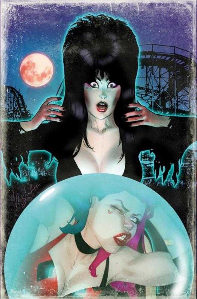 Harley Quinn X Elvira #1 Cover N 1 in 10 Ben Caldwell Full Art Variant