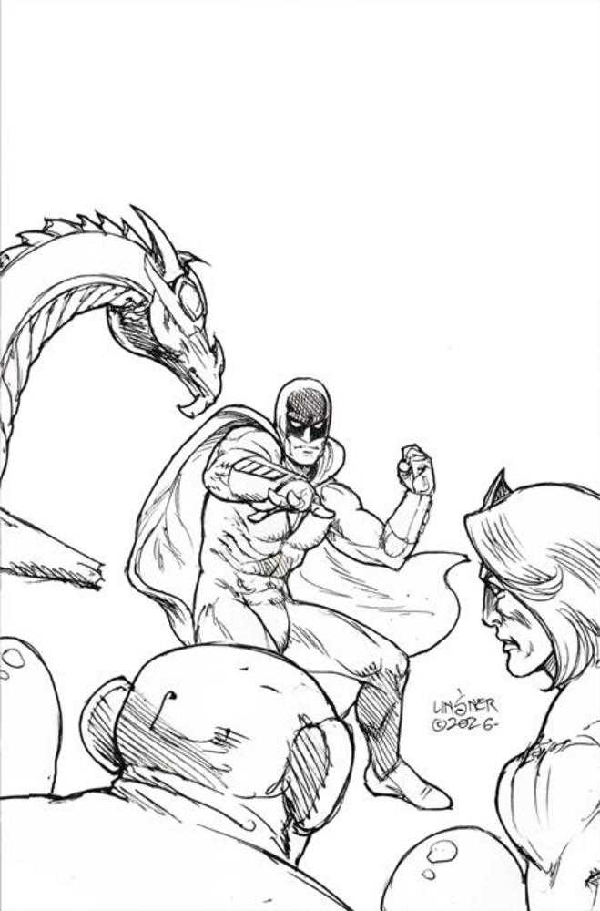 Space Ghost vs The Herculoids #1 Cover P Inc 1:7 Joseph Michael Linsner Line Art Full Art Variant