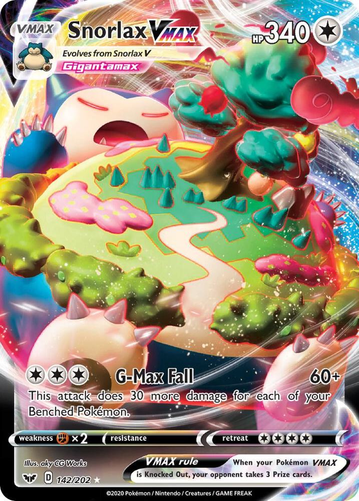Snorlax VMAX-SWSH01: Sword & Shield Base Set-Ultra Rare-Holofoil