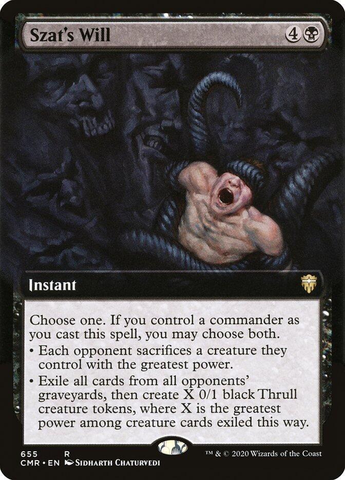 Szat's Will (Extended Art)-Commander Legends-R-Foil