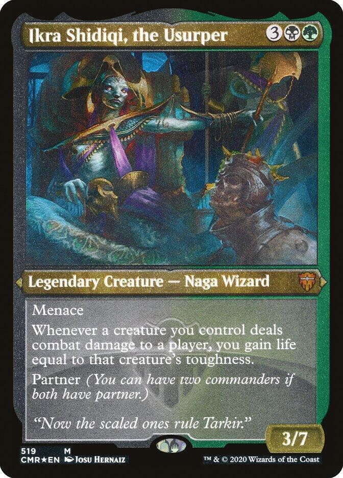 Ikra Shidiqi, the Usurper (Foil Etched)-Commander Legends-M-Foil