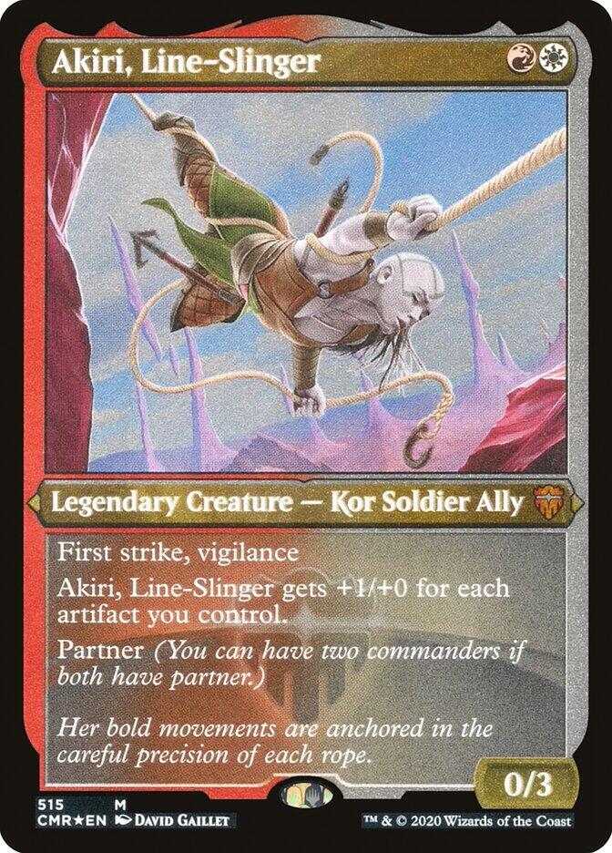 Akiri, Line-Slinger (Foil Etched)-Commander Legends-M-Foil
