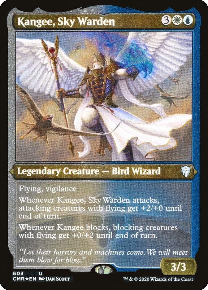 Kangee, Sky Warden (Foil Etched)-Commander Legends-U-Foil