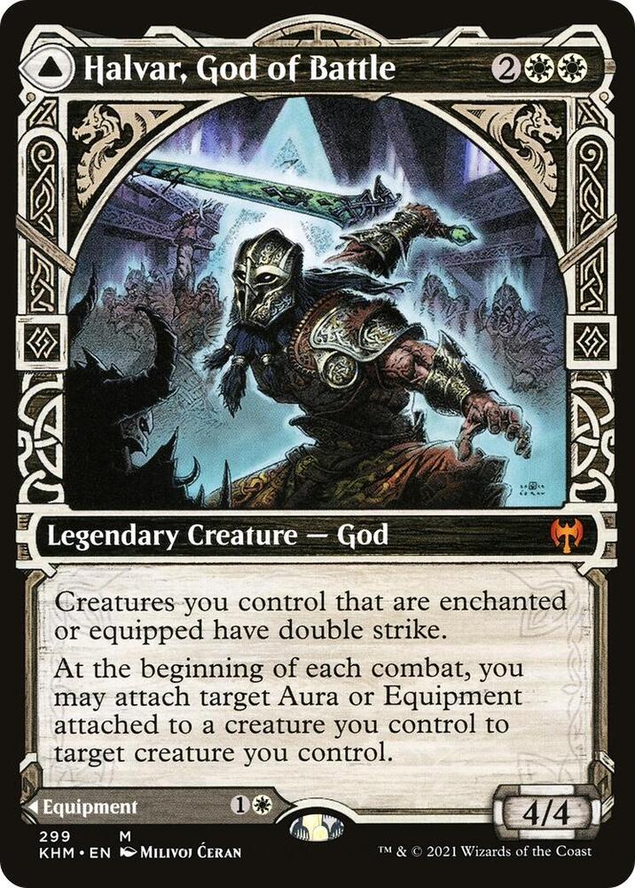Halvar, God of Battle (Showcase)-Kaldheim-M-Normal