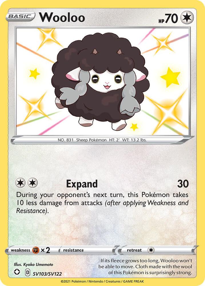 Wooloo-Shining Fates: Shiny Vault-Shiny Holo Rare-Holofoil