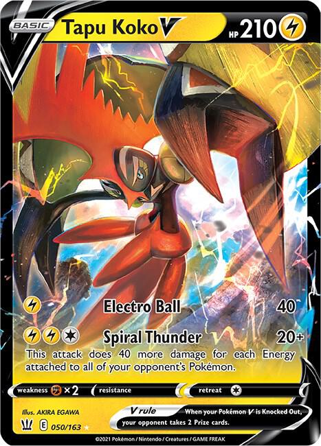 Tapu Koko V-SWSH05: Battle Styles-Ultra Rare-Holofoil