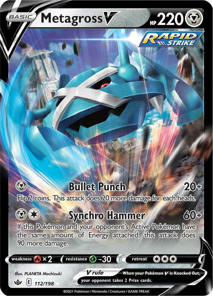 Metagross V-SWSH06: Chilling Reign-Ultra Rare-Holofoil
