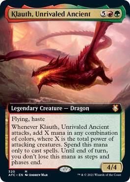 Klauth, Unrivaled Ancient (Extended Art)-Commander: Adventures in the Forgotten Realms-M-Normal