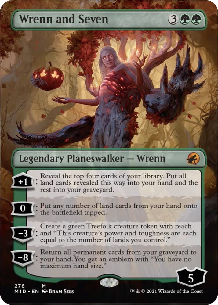 Wrenn and Seven (Borderless)-Innistrad: Midnight Hunt-M-Foil