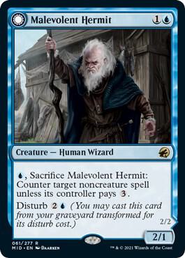 Malevolent Hermit-Innistrad: Midnight Hunt-R-Normal