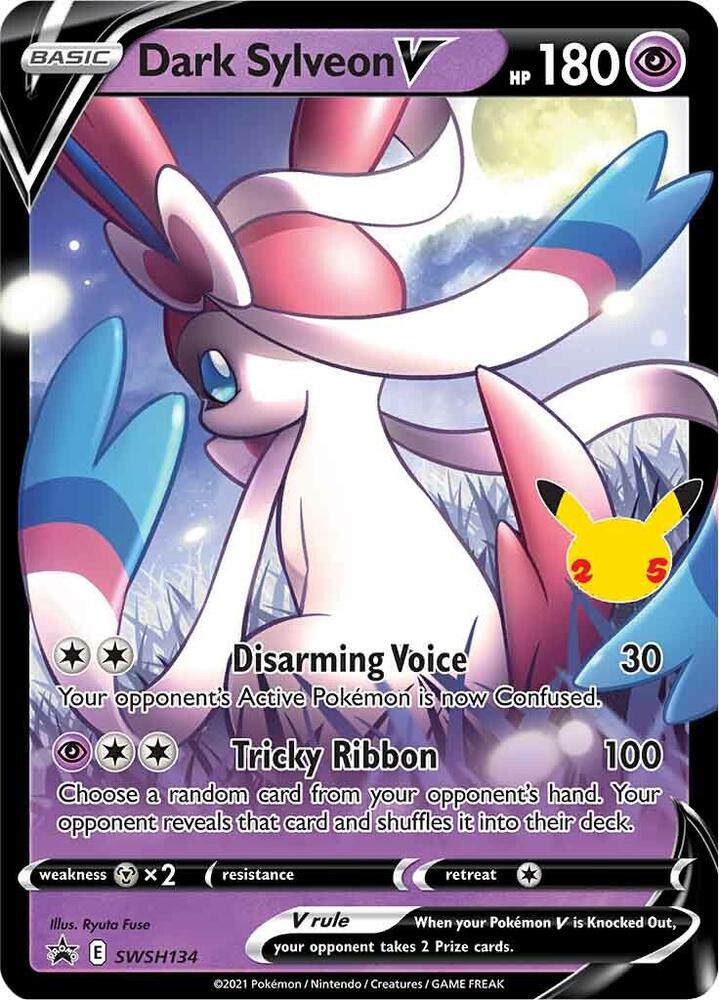 Dark Sylveon V - SWSH134-SWSH: Sword & Shield Promo Cards-Promo-Holofoil