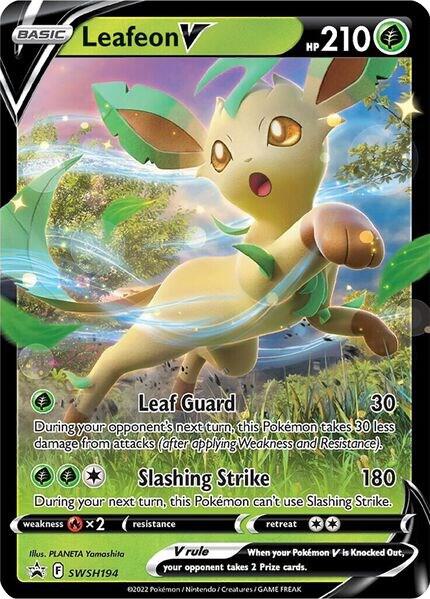 Leafeon V - SWSH194-SWSH: Sword & Shield Promo Cards-Promo-Holofoil