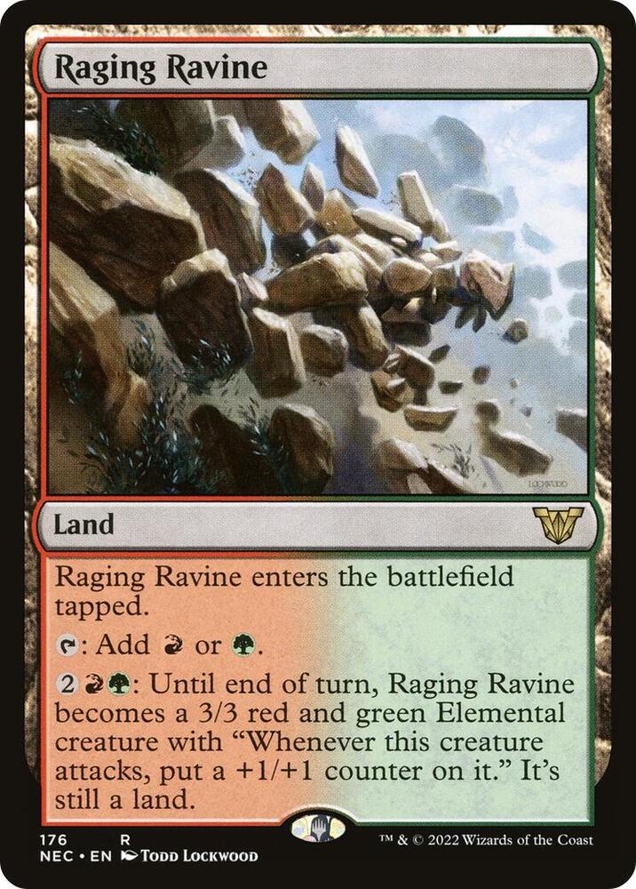 Raging Ravine-Commander: Kamigawa: Neon Dynasty-R-Normal
