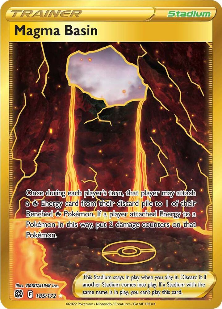 Magma Basin (Secret)-SWSH09: Brilliant Stars-Secret Rare-Holofoil
