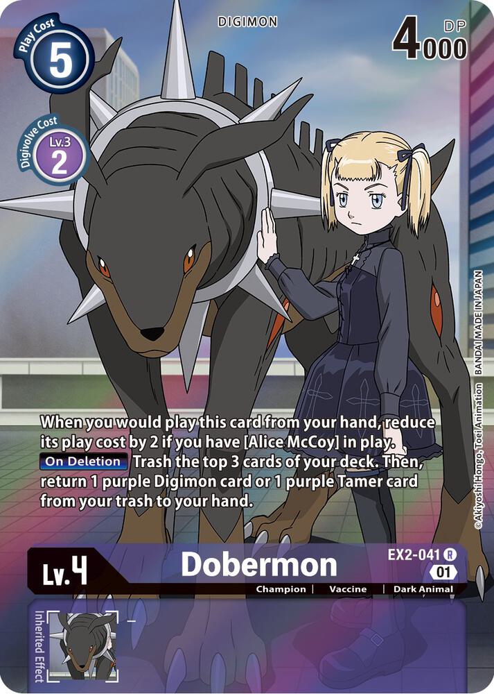 Dobermon (Alternate Art)-Digital Hazard-Rare-Foil