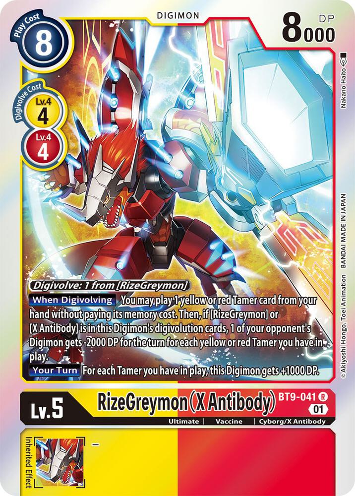 RizeGreymon (X Antibody)-X Record-Rare-Foil