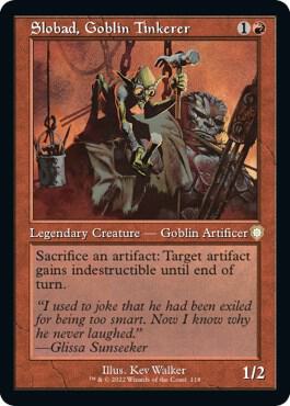 Slobad, Goblin Tinkerer (Retro Frame)-Commander: The Brothers' War-R-Normal