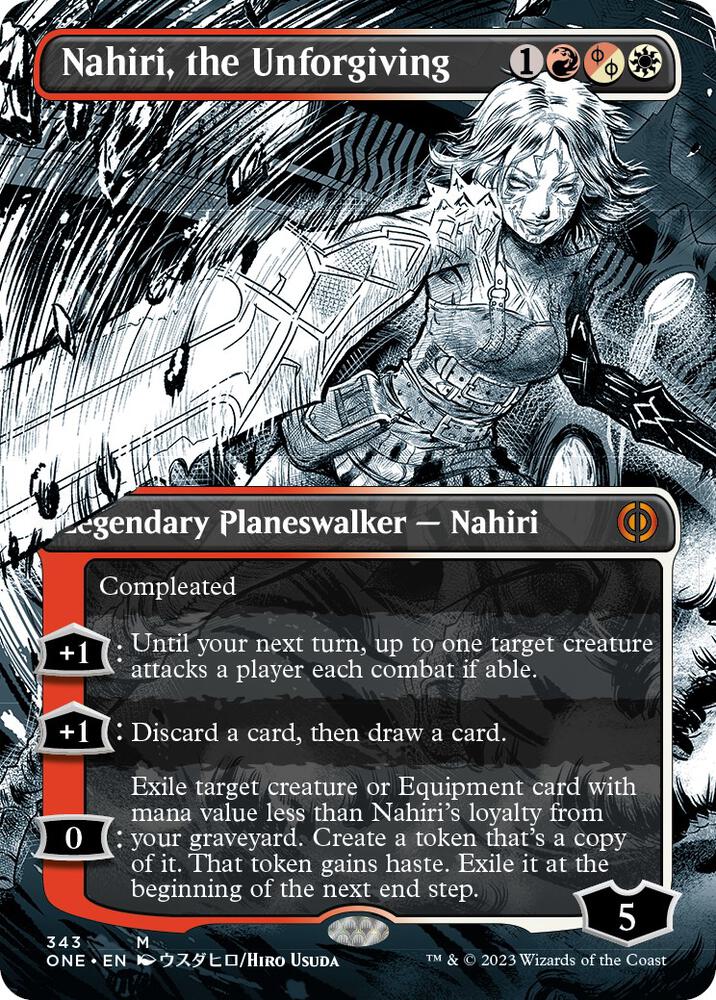 Nahiri, the Unforgiving (Borderless)-Phyrexia: All Will Be One-M-Normal