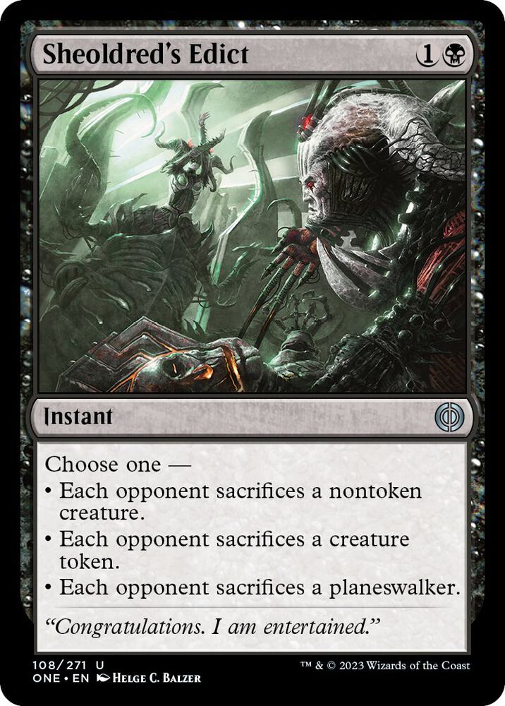 Sheoldred's Edict-Phyrexia: All Will Be One-U-Normal