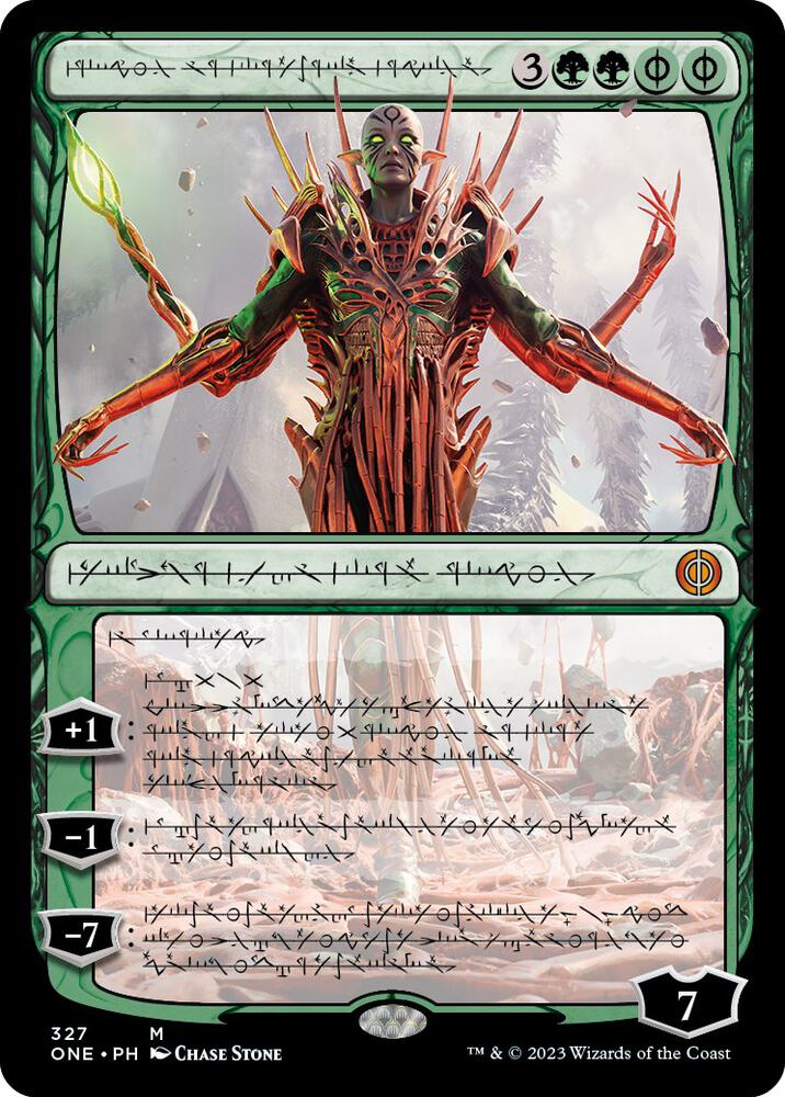 Nissa, Ascended Animist (Phyrexian)-Phyrexia: All Will Be One-M-Normal